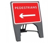 Pedestrians Left Q Sign